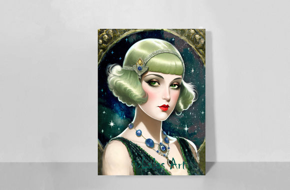 Art Deco - Flapper girl at night