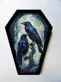 Coffin shaped Art - Raven in Love