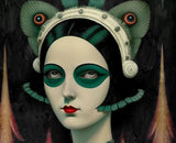 Art Deco - Surreal Flapper girl - Moth Girl
