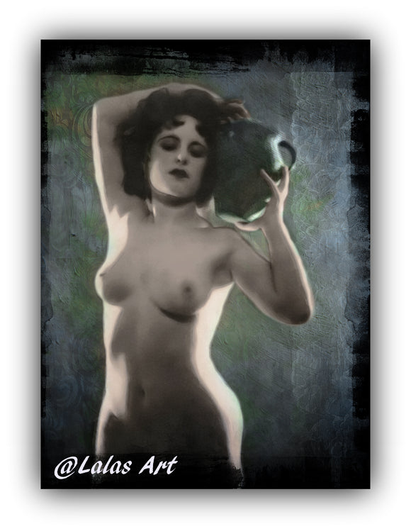 Art deco - Flapper Girl - Nude - Romantic - Lala's Art