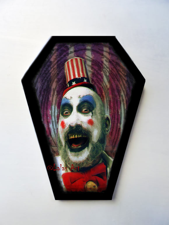 Coffin shaped - Captain Spaulding - House Of 1000 Corpses - Sid Haig