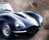 1957 Jaguar Classic Vintage Car Auto Painting Art Oldtimer - Lala's Art
