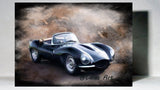 1957 Jaguar Classic Vintage Car Auto Painting Art Oldtimer - Lala's Art