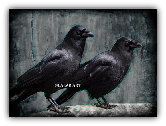 Crow Family -Painting - Art - Lala's Art