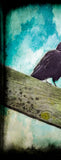 Unique Black Crow - Painting - Bird - Vintage Retro style Art - Home décor - Wall Art Fine Art Animal - Mix media - Lala's Art