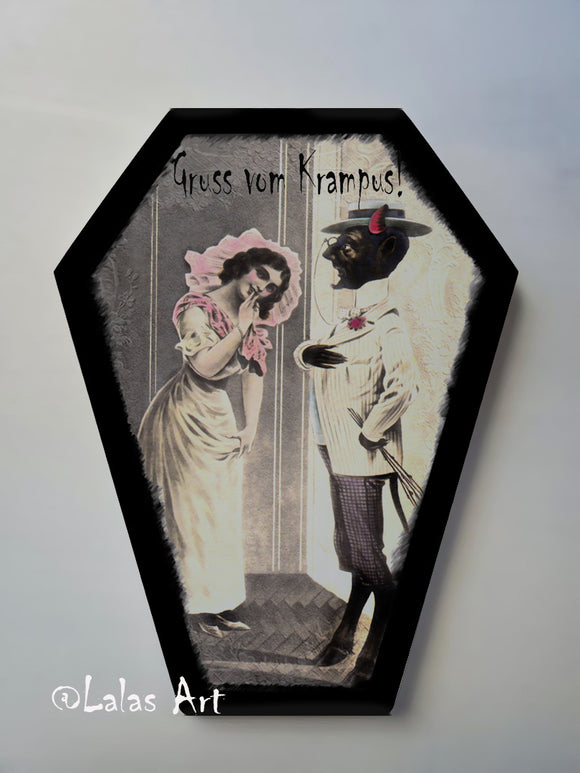 Krampus -  German Christmas - Art - Coffin shaped