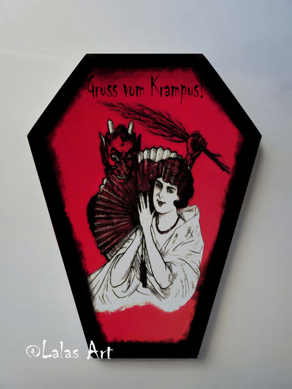 Krampus -  German Christmas - Art - Coffin shaped