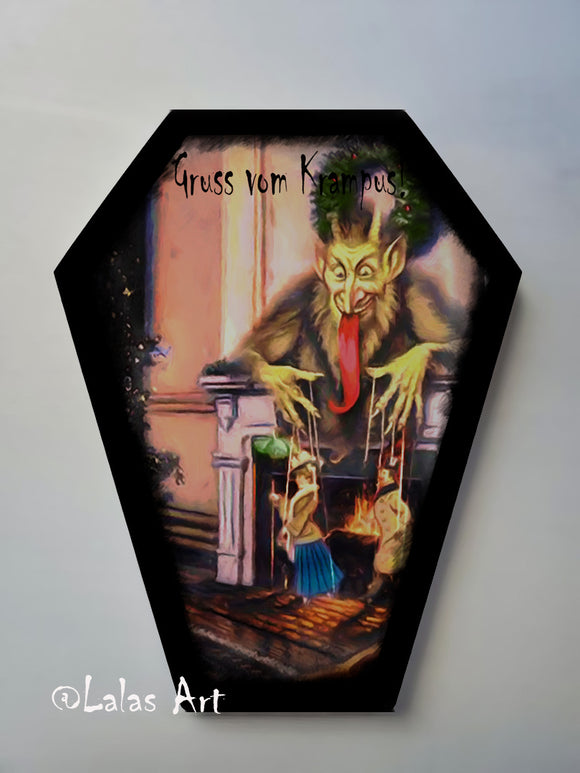 Krampus -  German Christmas - Art - Coffin shaped