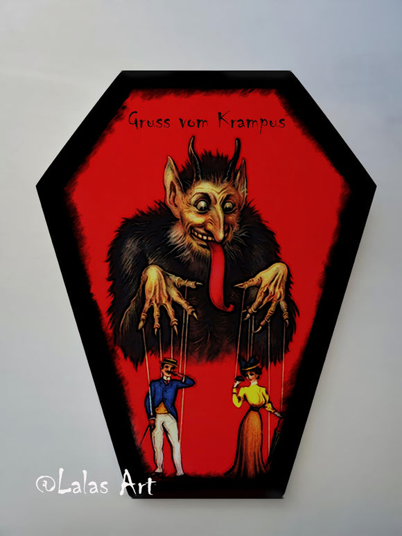 Krampus -  German Christmas - Art - Coffin shaped