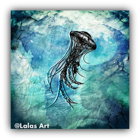 Sea creature Jelly Fish Painting - Lala's Art