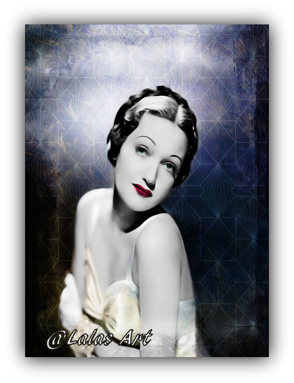 Dorothy Lamour - Vintage painting - Glamour Hollywood Movie Star - Lala's Art