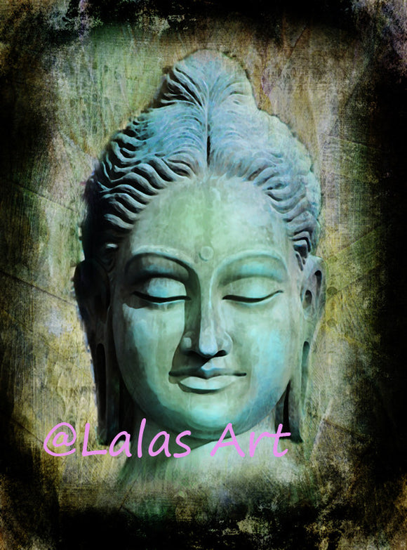 Buddha Head Painting - Lala's Art