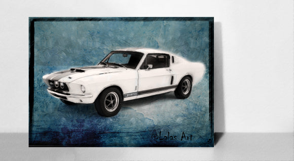 Vintage Style Art - Old-timer 1967  Ford Mustang
