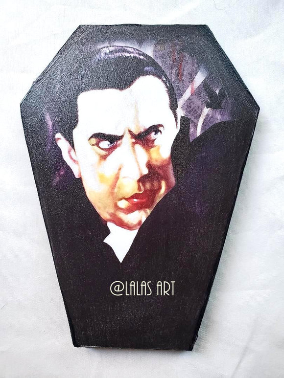 Coffin shaped -  Dracula - 1931 Portrait of Bela Lugosi - Lala's Art